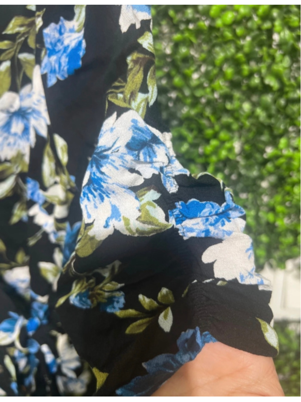 Banana Republic Ecovero 3/4 Sleeves Wrap Floral Summer Top Blouse size XS - Picture 8 of 12